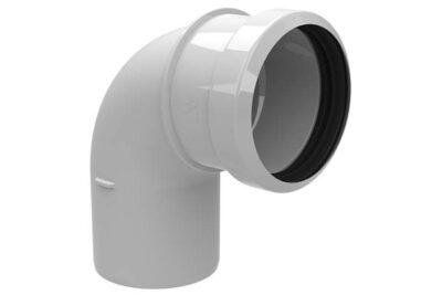 Burgerhout Safe-PP rookgasbocht 87°, 80 mm, mof x spie, PP, wit
